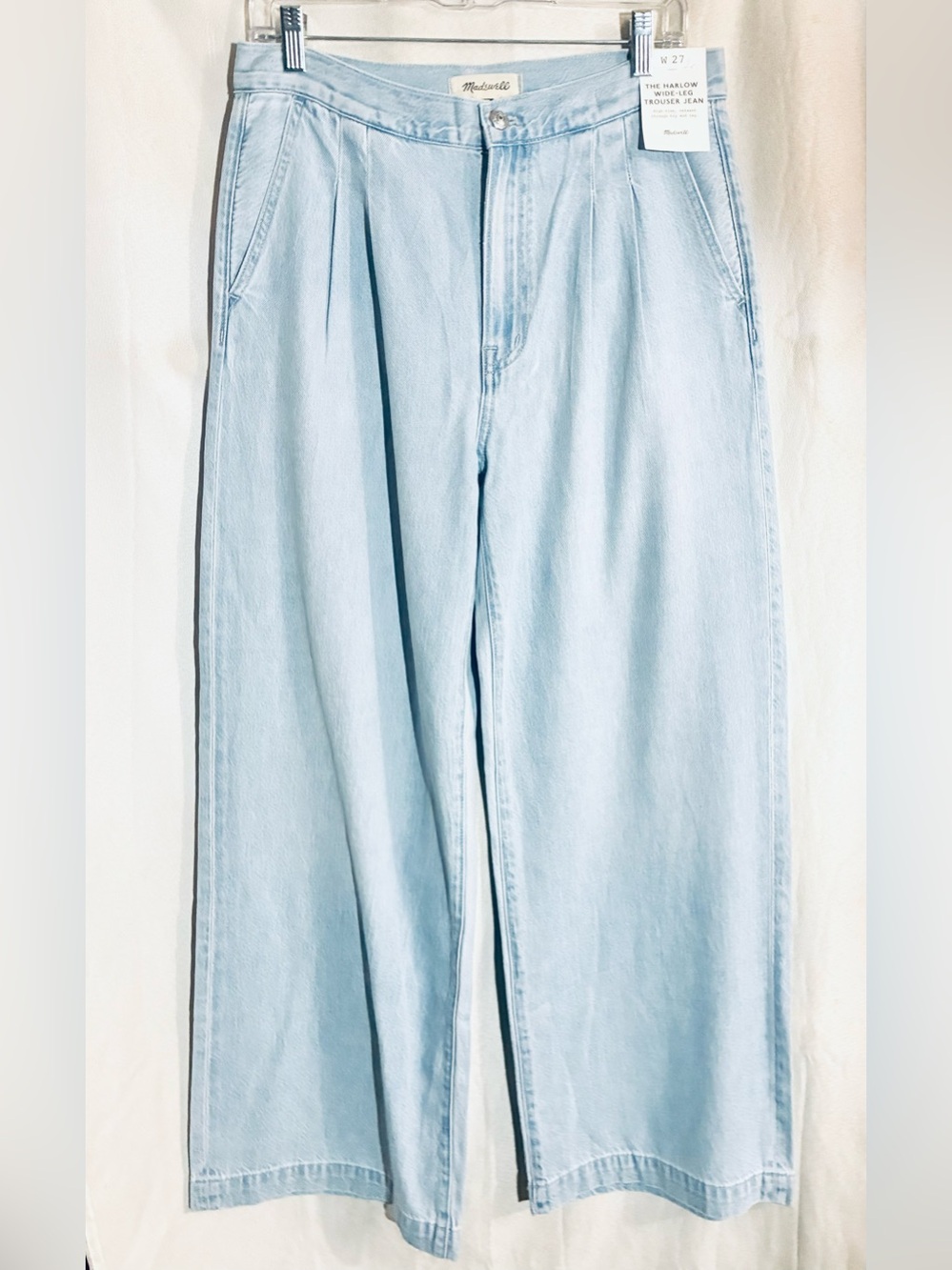 Madewell The Harlow Wide Leg Trouser Jeans W27 Pockets Street Trendy NEW w Tags